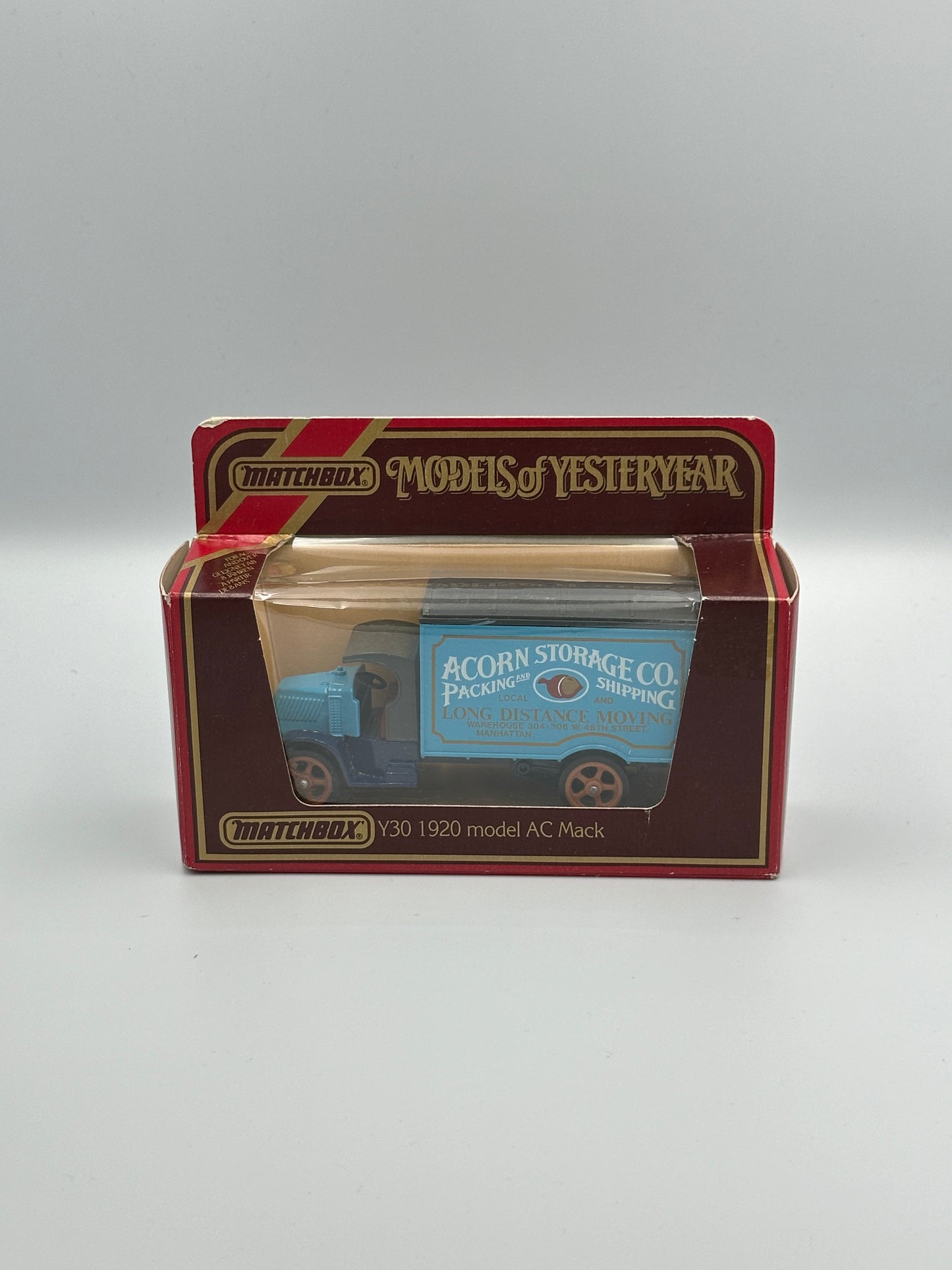 Matchbox Models of Yesteryear 1920 Model AC Mack A Corn Storage Co. Packing and Shipping