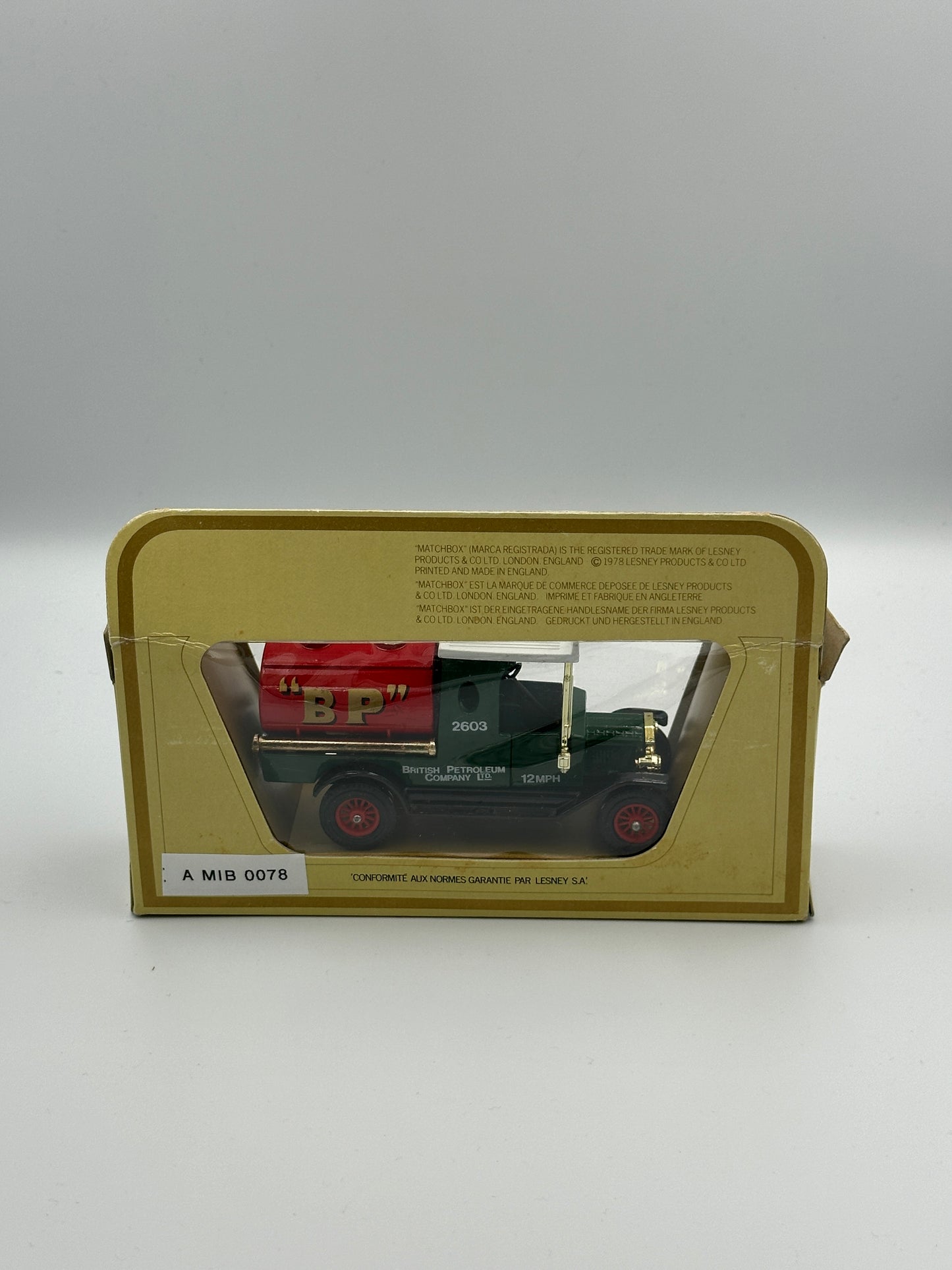 Matchbox Models of Yesteryear 1912 Ford Model T Tanker "BP"
