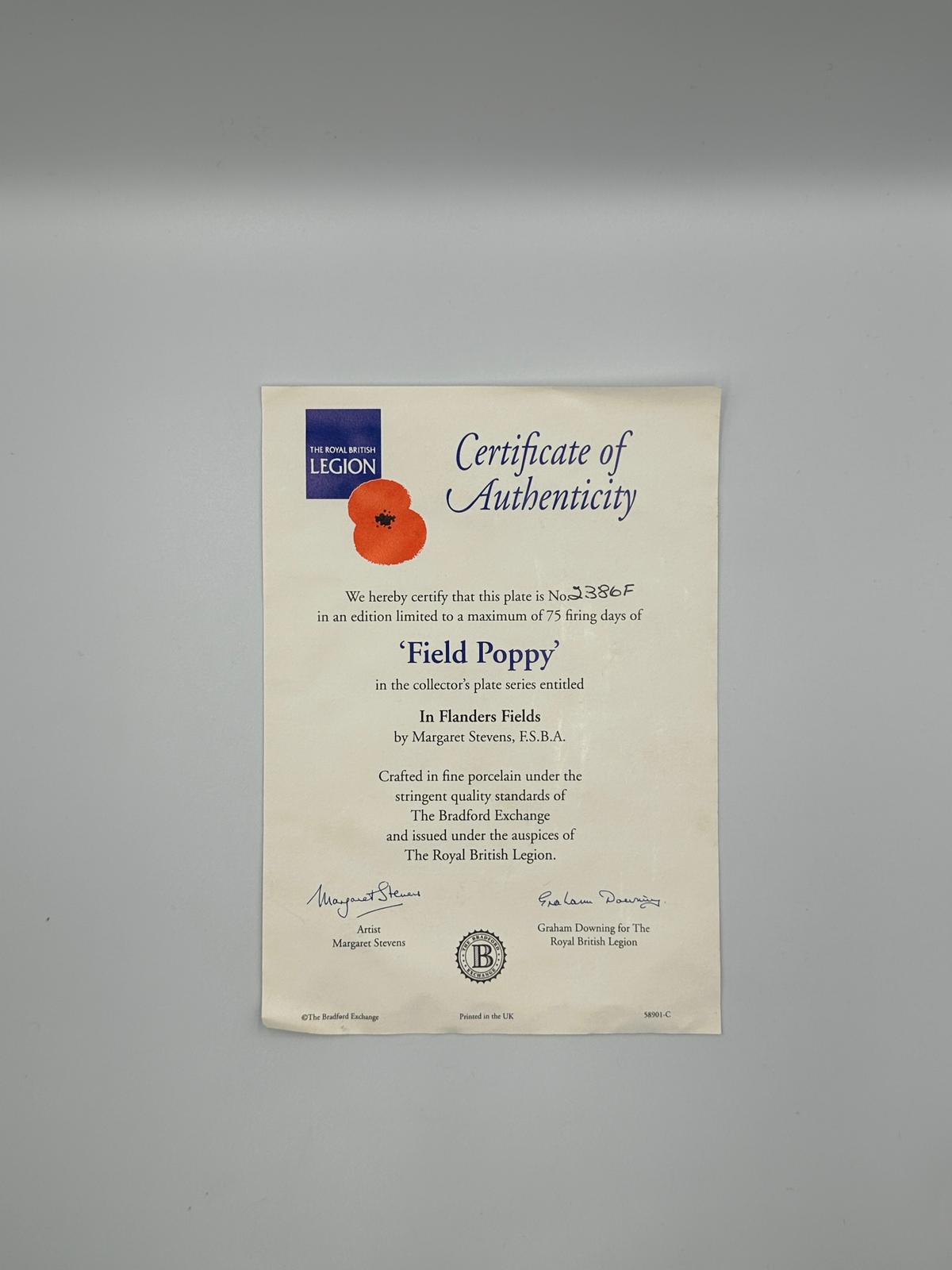 Royal British Legion Collector Plate – “Field Poppy”