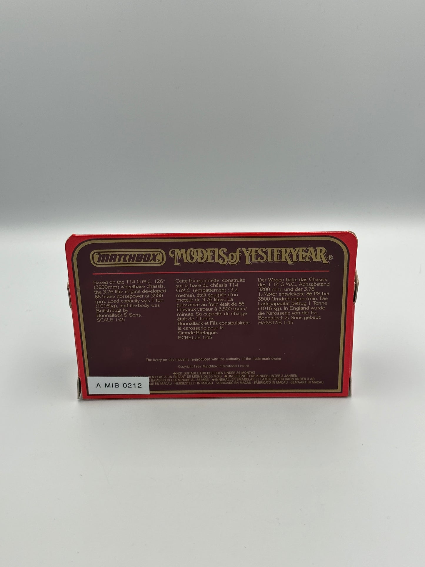 Matchbox Models of Yesteryear 1937 GMC Van "Goblin Electric Cleaners"