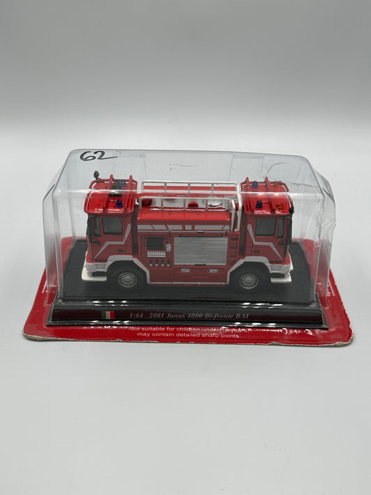 Del Prado Fire Engines of The World Issue 62. 2001 Janus 4000 Bi-Fronte BAI Fire Truck Italian
