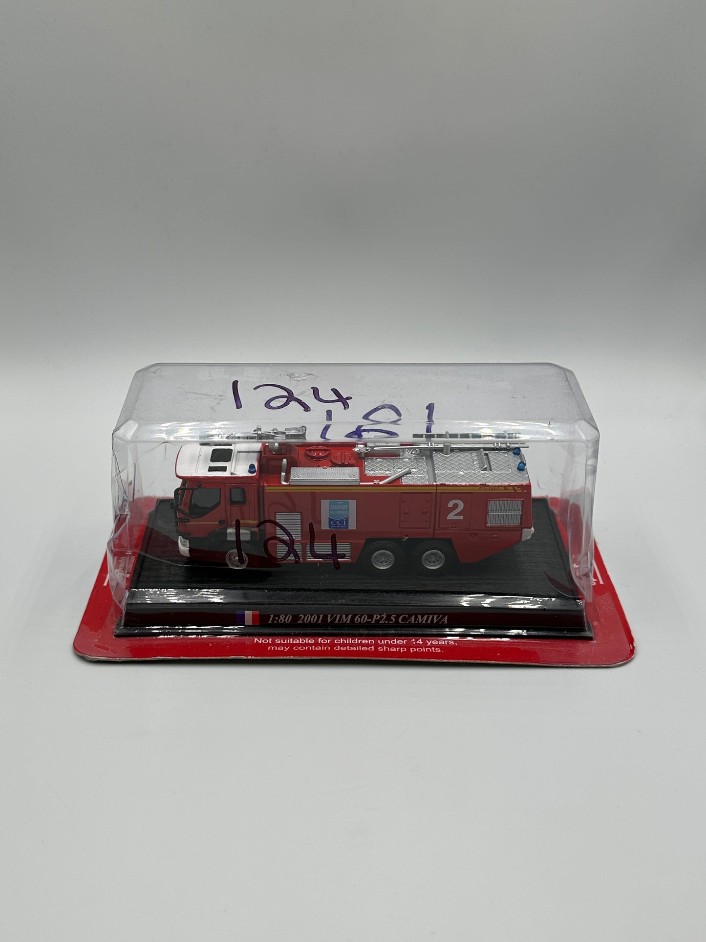Del Prado Fire Engines of The World Issue. 124 2001VIM 60-p2.5 CAMIVA fire engine 1:80 France