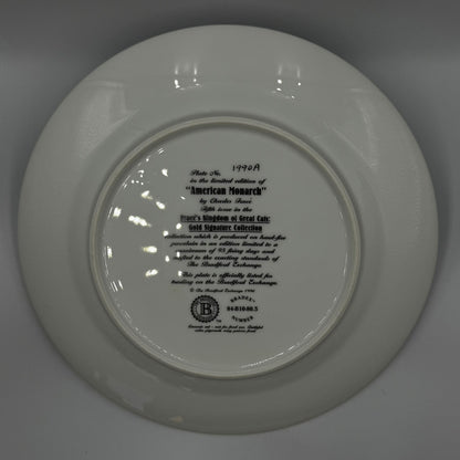 THE BRADFORD LIMITED EDITION COLLECTORS PLATE + BOX + COA "AMERICAN MONARCH"