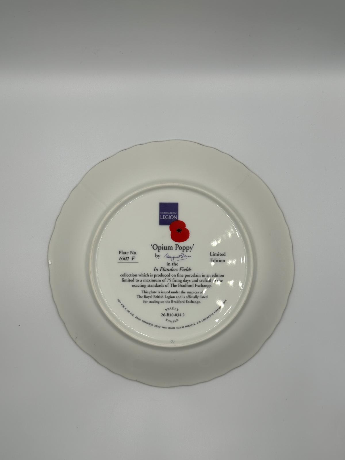 Royal British Legion Collector Plate – “Opium Poppy”