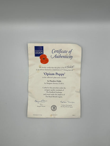 Royal British Legion Collector Plate – “Opium Poppy”