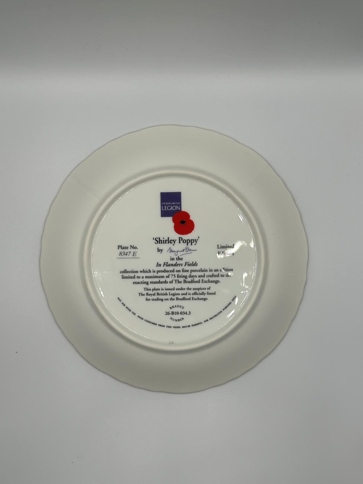 Royal British Legion Collector Plate – “Shirley Poppy”