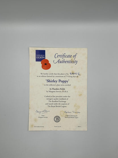 Royal British Legion Collector Plate – “Shirley Poppy”